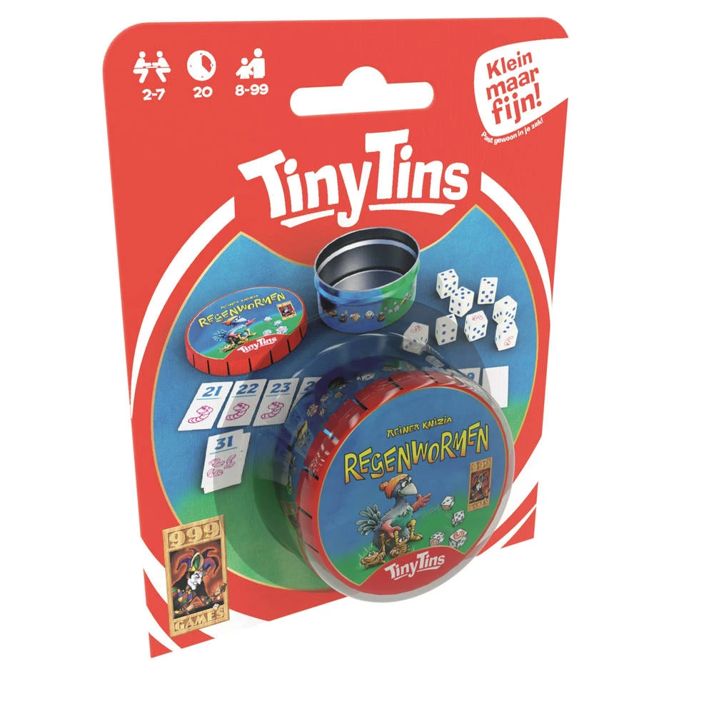 999 Games Tiny Tins: Regenwormen 2 999 Games Tiny Tins: Regenwormen - Afbeelding 2