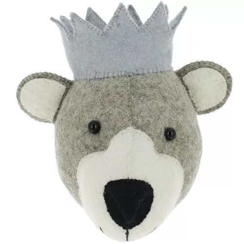 Fiona Walker Dierenkop Baby Beer Met Kroon - Mini 1 Fiona Walker Dierenkop Baby Beer Met Kroon - Mini