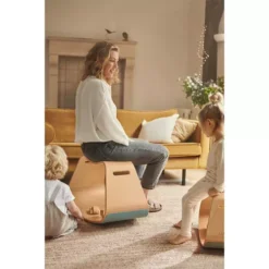 Wobbel Big Up Met Vilt - Babymuis Donkergrijs -Gelukkige Speelgoedwinkel aubfor wobbel up met vilt bosgroen ilovespeelgoed2 1