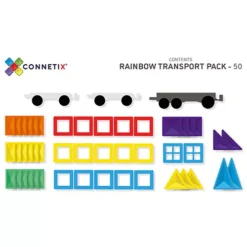 Connetix Magentische Tegels Rainbow - Transport - 50st -Gelukkige Speelgoedwinkel connetix magentische tegels rainbow transport 50st 10