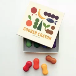 Goober Waskrijtjes Pindavorm - 8st -Gelukkige Speelgoedwinkel goober waskrijtjes peanut 8st 5