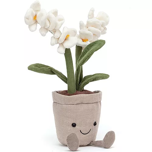 Jellycat Amuseable Knuffelorchidee Wit - 27 Cm 1 Jellycat Amuseable Knuffelorchidee Wit - 27 Cm