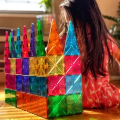 Gelukkige Speelgoedwinkel 8 Gelukkige Speelgoedwinkel -Gelukkige Speelgoedwinkel magna tiles magnetische tegels clear colors 100st 6