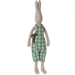 Maileg Knuffelkonijn Geruite Overall - Maat 3 - 49 Cm