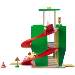 Moulin Roty Parkeergarage Met Benzinepomp - 12-delig -Gelukkige Speelgoedwinkel moulin roty garage 12 delig 4