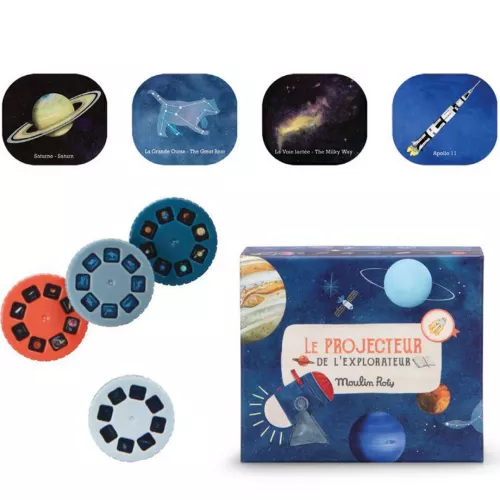 Moulin Roty Nachtlampje En Projector Bedtijdverhalen - L'explorateur - Afbeelding 2
